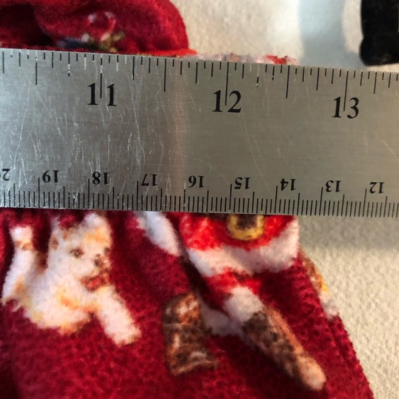 Vtg. Nick & Nora Festive Red Kids Pajamas Size 14 - Picture 8 of 10